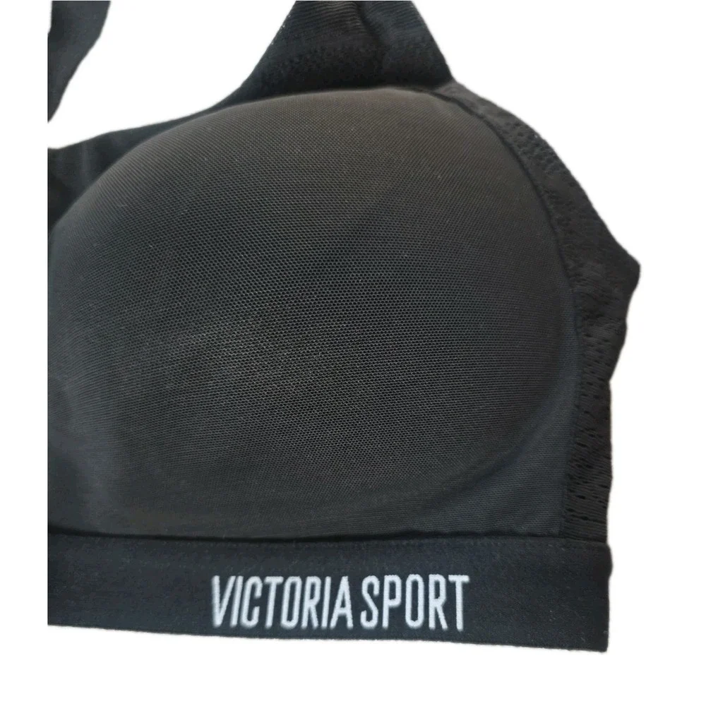 Victoria Secret Sport Bra 36C C80 Incredible Lightweight Wireless Black 377239